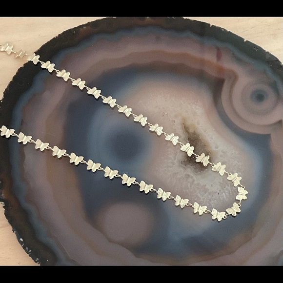 Gold butterfly necklace choker new gift for her - Picture 1 of 5